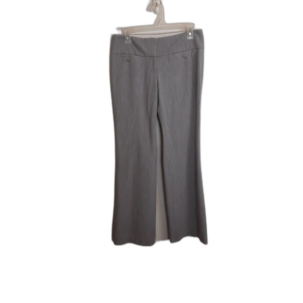 Express Editor Pants Women Sz 2 Gray 31.5" Inseam Wide Leg Low Rise Pockets